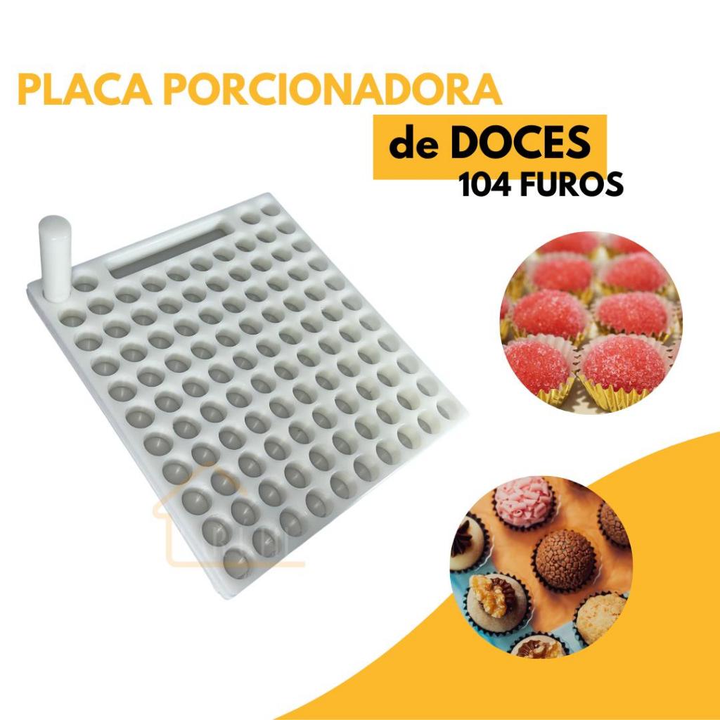 Placa Porcionadora Dosadora Doces Brigadeiro Beijinho Confeitaria