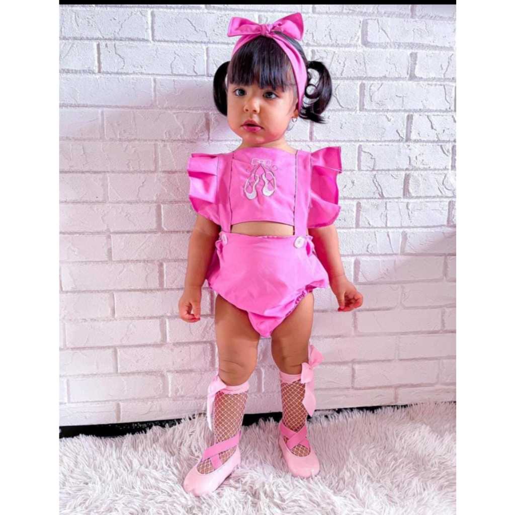 Romper Temático Bailarina Romper Mês Versário Ballet Bailarina feminino fantasia de Balet body Bailarina rosa bebê