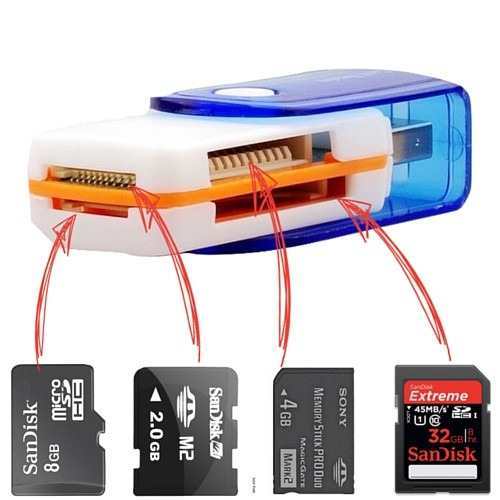 Leitor E Gravador Cartão De Memória Usb Pro Duo Sd M2