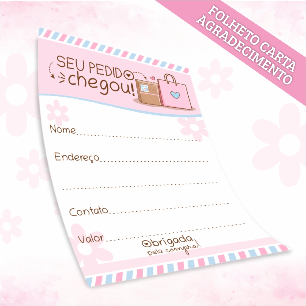 Bloco agradecimento ao Cliente  - Mini Folhetos para organizar envio, Empresa, Loja, Embalagem em Oferta na Shopee