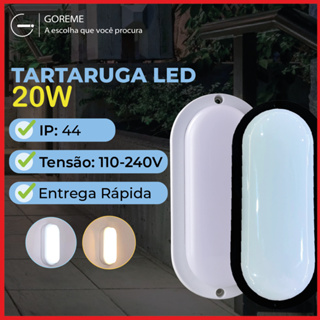 Luminária Arandela Tartaruga LED  20W Bivolt | Preto ou Branco | Luz Branca ou Luz Quente | A Prova D'Água em Oferta na Shopee