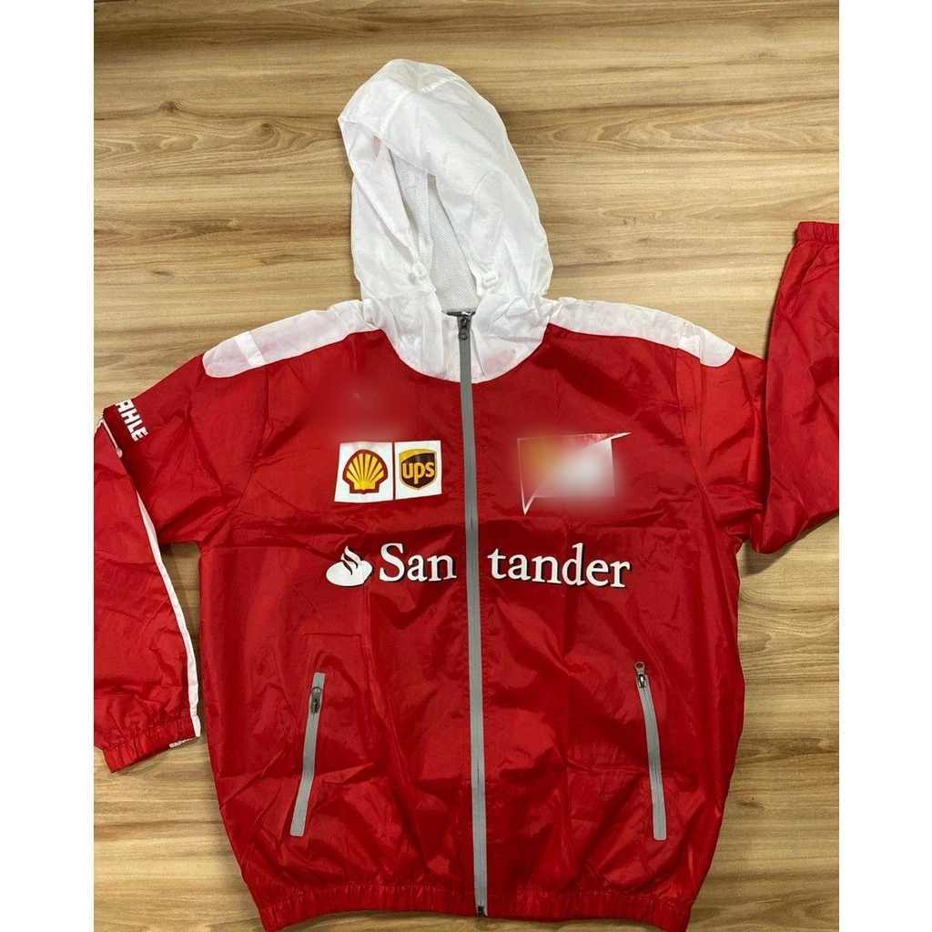 Jaqueta Corta vento santander vermelha Refletiva Raridade