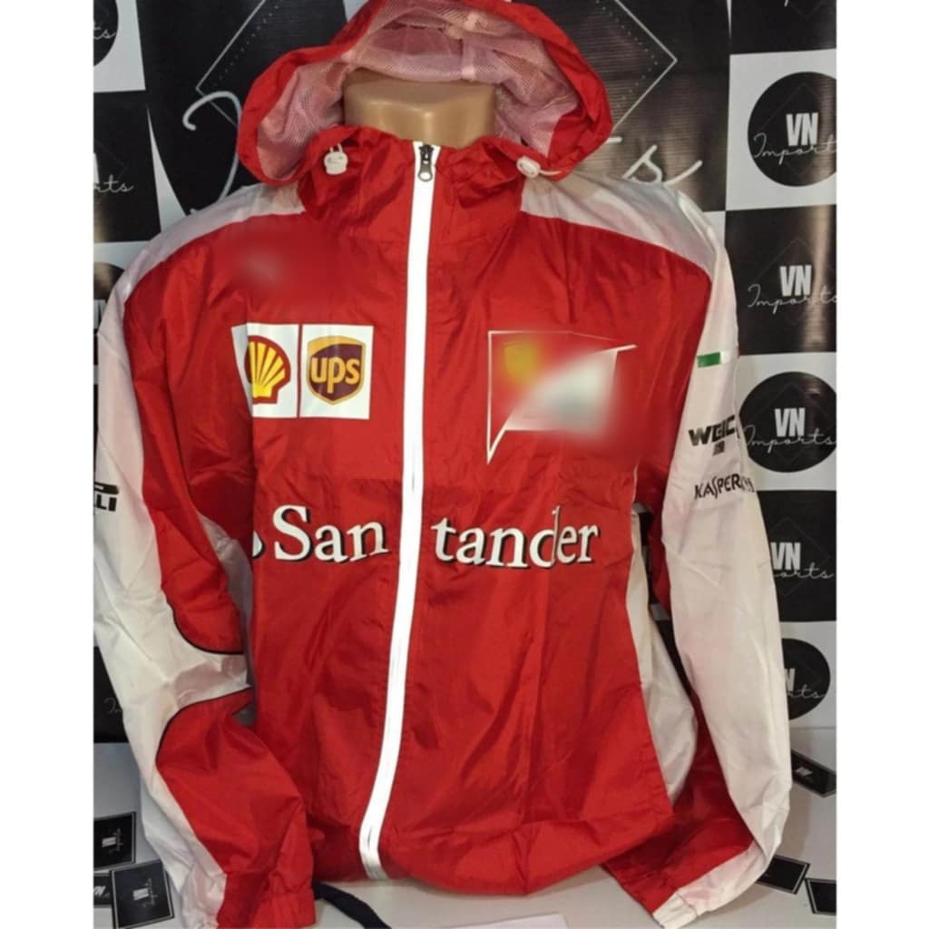 Jaqueta Corta vento santander vermelha Refletiva 2021
