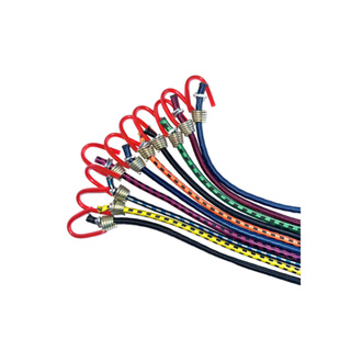 KIT 10un Corda elástica para bagageiro moto / bike / carros gancho arame 2,0mt colorido em Oferta na Shopee