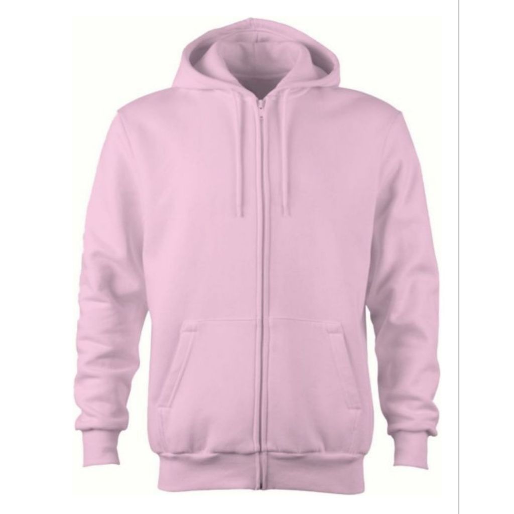 Moletom Com Ziper, Masculino E Feminino Confortavel Rosa Liso Josty