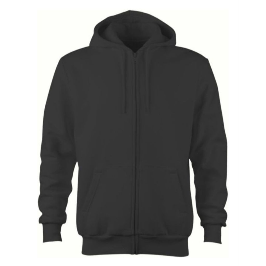 Moletom Com Ziper, Masculino E Feminino Confortavel Preto Liso Josty