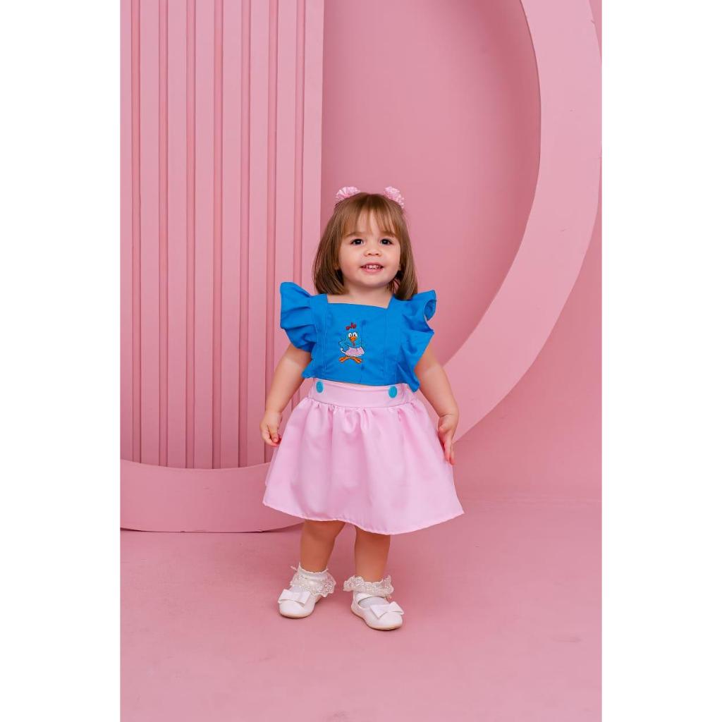 Romper Galinha Pintadinha Mês Versário da Galinha Pintadinha Romper Saia Galinha Pintadinha