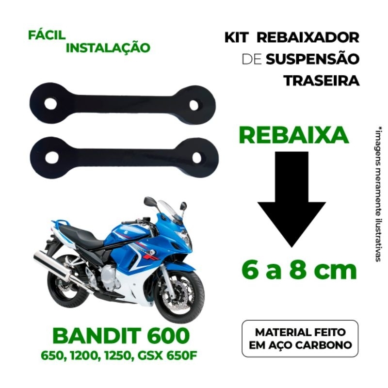 Kit rebaixador suspensão traseira bandit 600,650 1200,1250 todos os anos