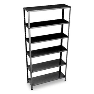 Estante Prateleira Industrial Em Aço Preta 6 Bandejas 1,98x92 Capacidade 180kg em Oferta na Shopee