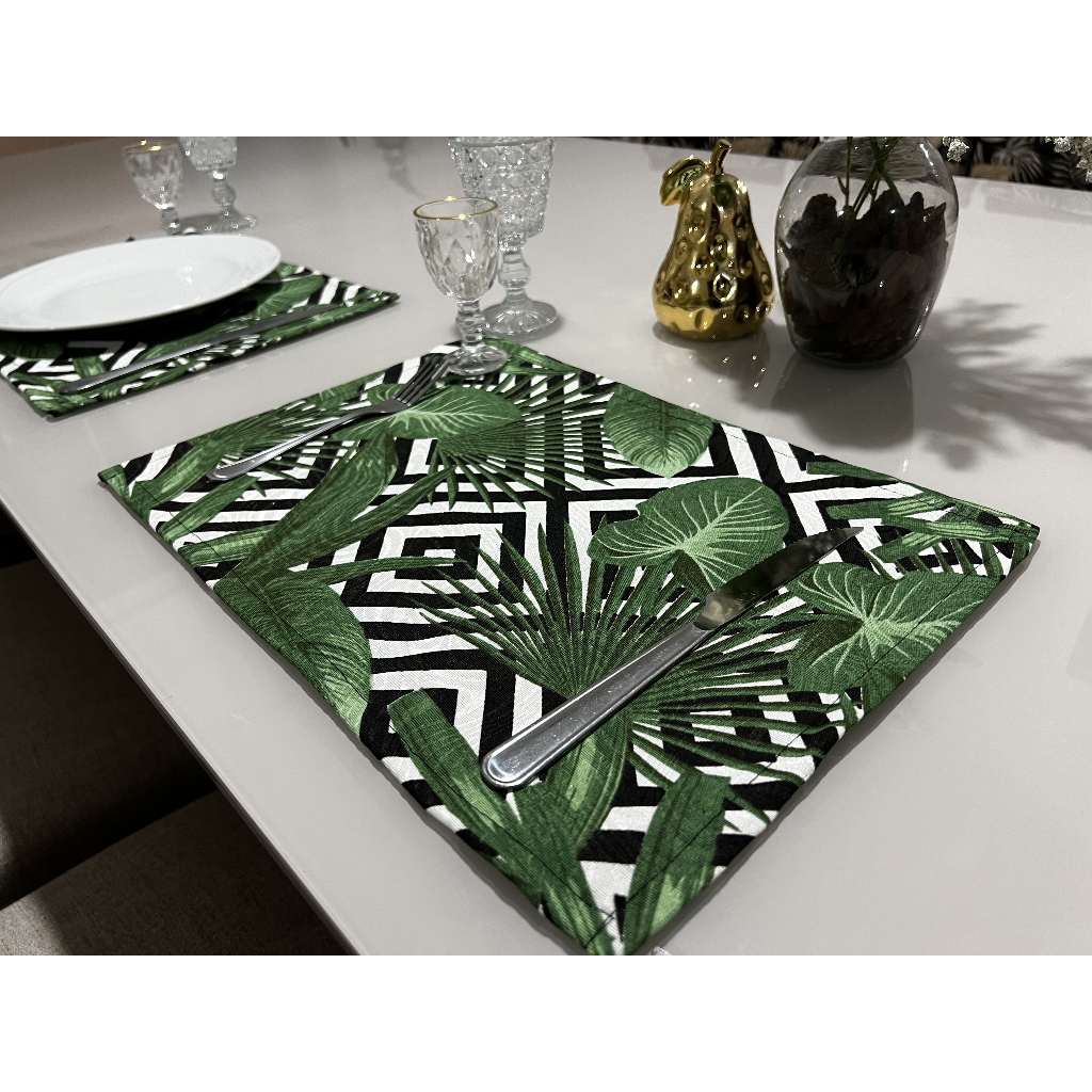 Jogo Americano em kit para mesa de cozinha, sala de jantar e área gourmet, guardanapo, toalha de mesa, decoração