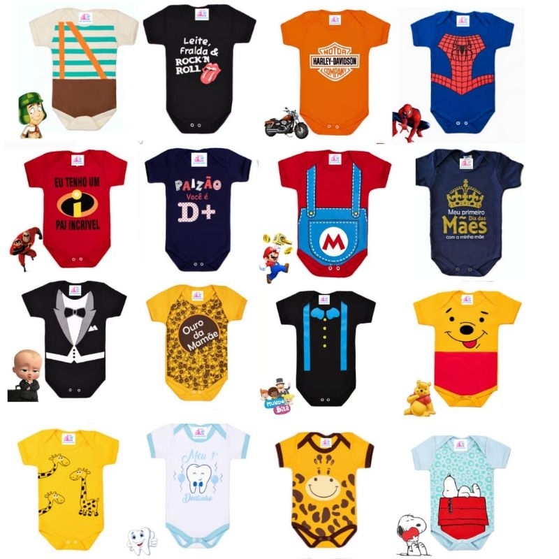 Body de Personagem para Bebê: Onde Comprar | BuscaProdutos