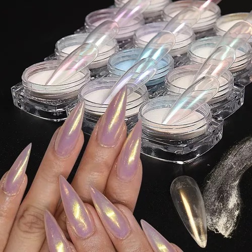 Pó Holográfico Aurora Sereia Borboleta para Unhas – Efeito Espelhado Multicolorido SQ5069 em Oferta na Shopee