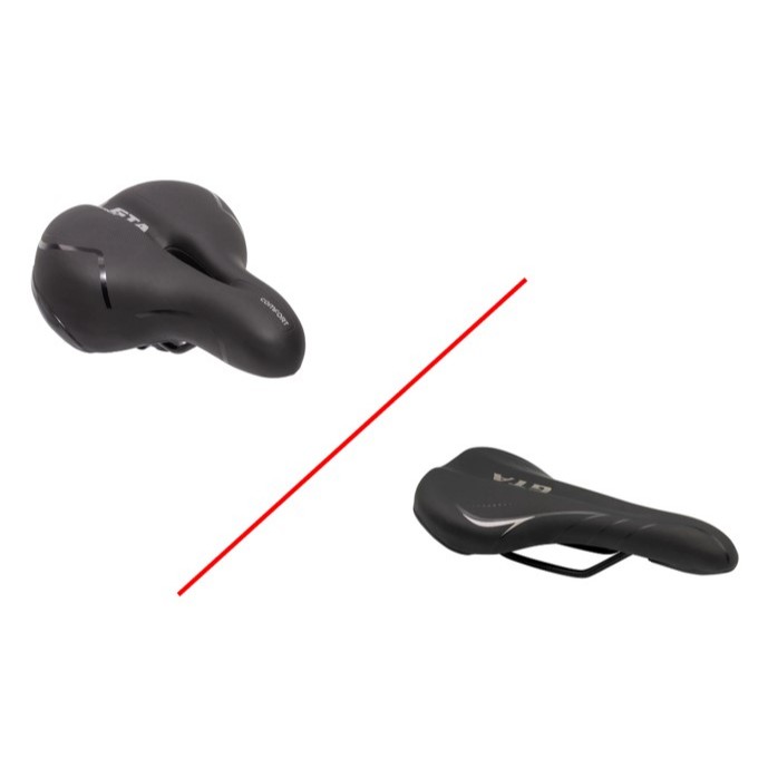 Selim Banco GTA Largo Plus Grande Confort Vazado Com Gel 2 Molas Bike Mtb Bmx