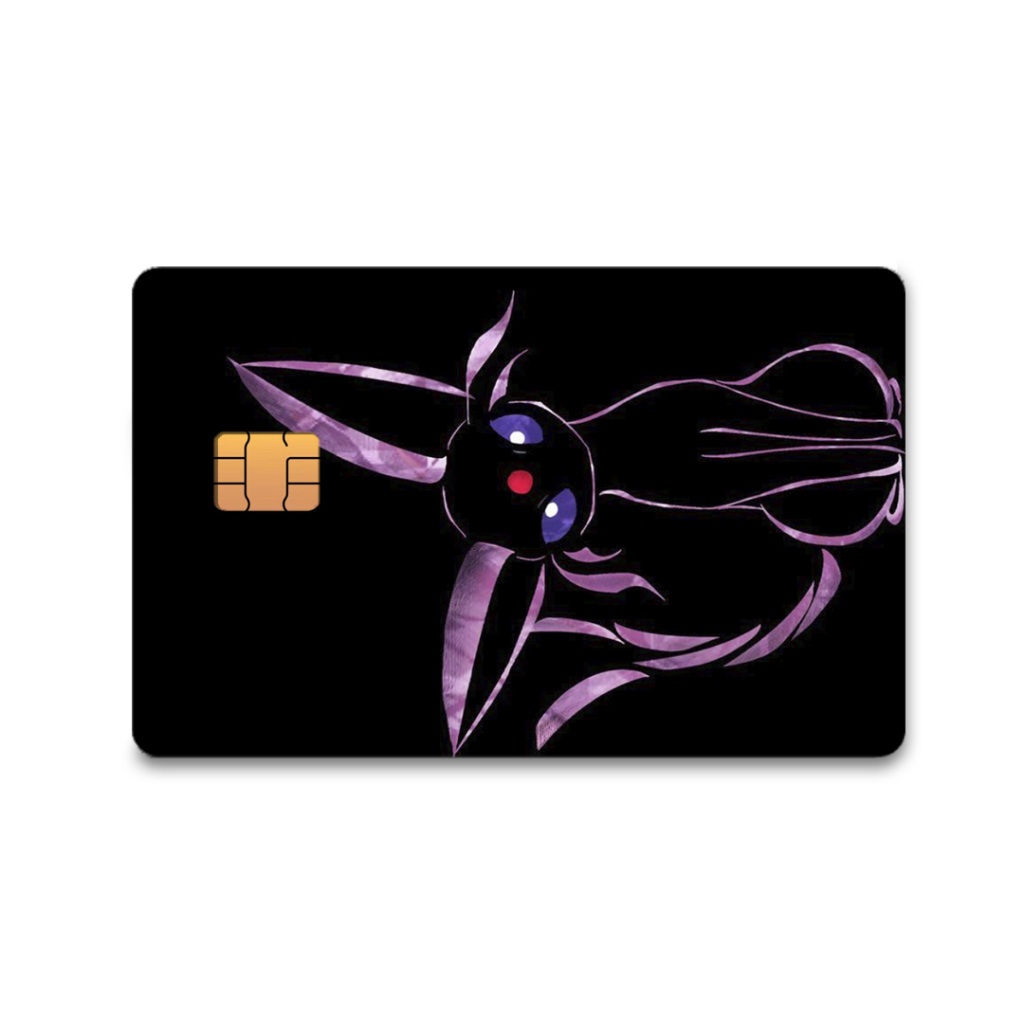 Adesivo para Cartão de Crédito e Débito Película para cartão Skin Card Pokemon Heavy Black