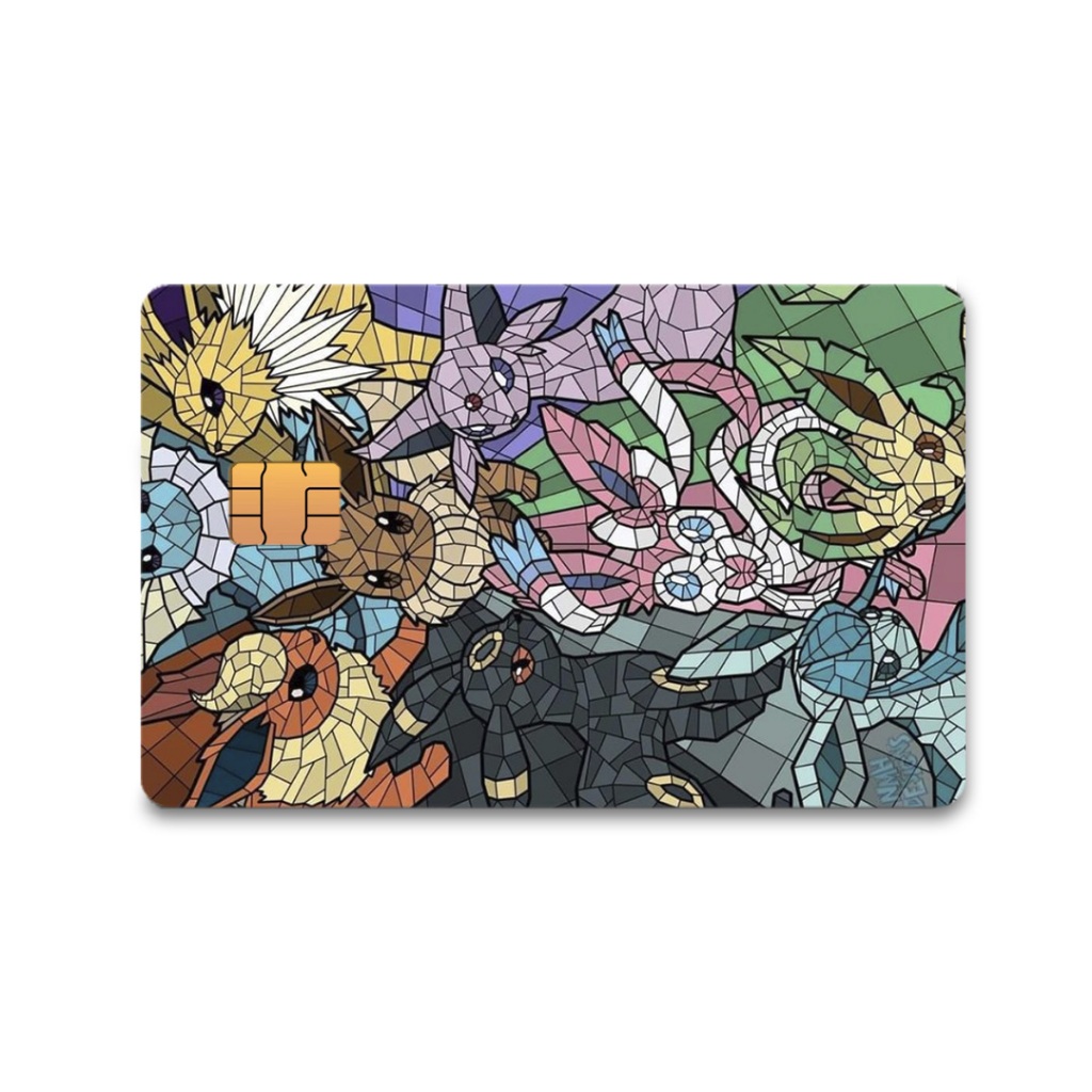 Adesivo para Cartão de Crédito e Débito Película para cartão Skin Card Pokemon Mosaico