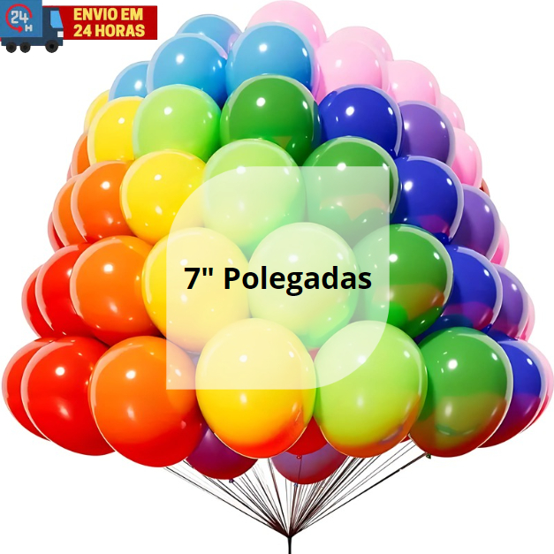 10 Unidades Balão Bexiga Látex 7 Polegadas em Oferta na Shopee