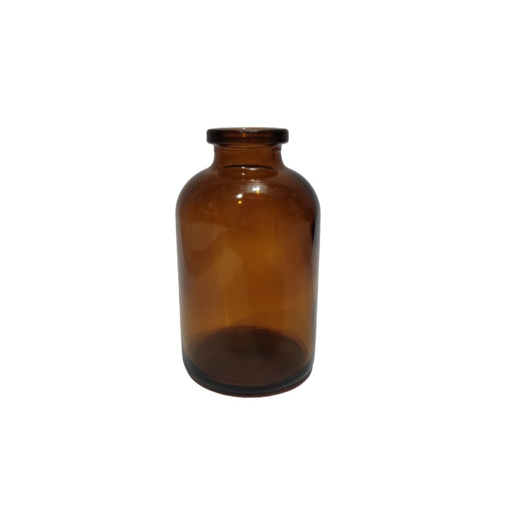 Frasco de Vidro injetavel penicilina 30 ml Ambar sem tampa pct 20 un cod 1.30a artesanato festa lembrancinha farmacia