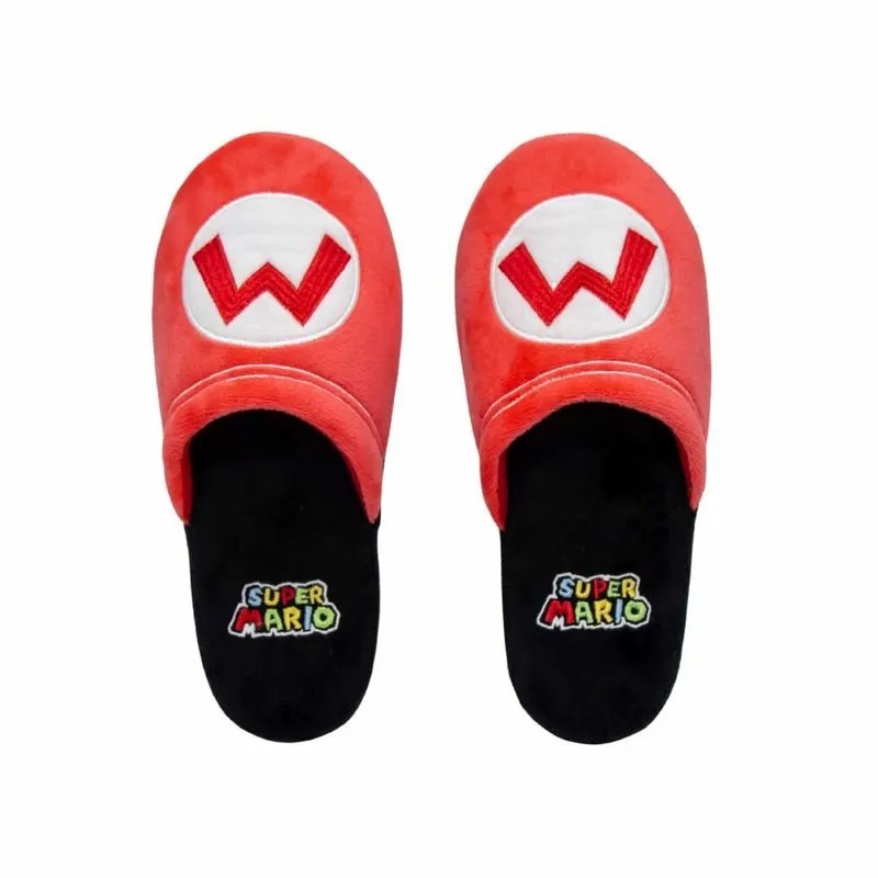 Chinelo De Quarto Logo Super Mario Bros Tamanho M (36 ao 38) - Pantufa - Nintendo - Zona Criativa