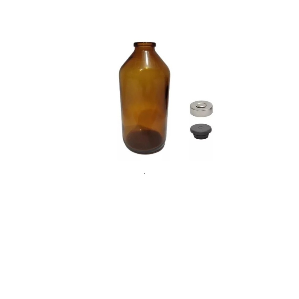 Frasco de Vidro injetavel penicilina 30 ml Ambar tampa borracha pct 20 un artesanato festa lembrancinha farmacia