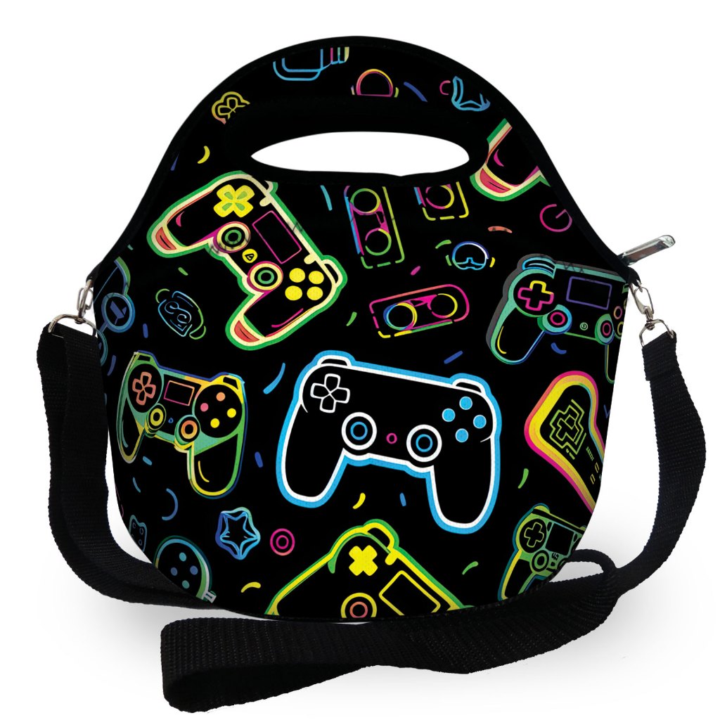 Bolsa Lancheira Térmica Neoprene Escolar I Antil Marmiteira Games Neon Super — R$ 49,90 em Shopee, 17% OFF