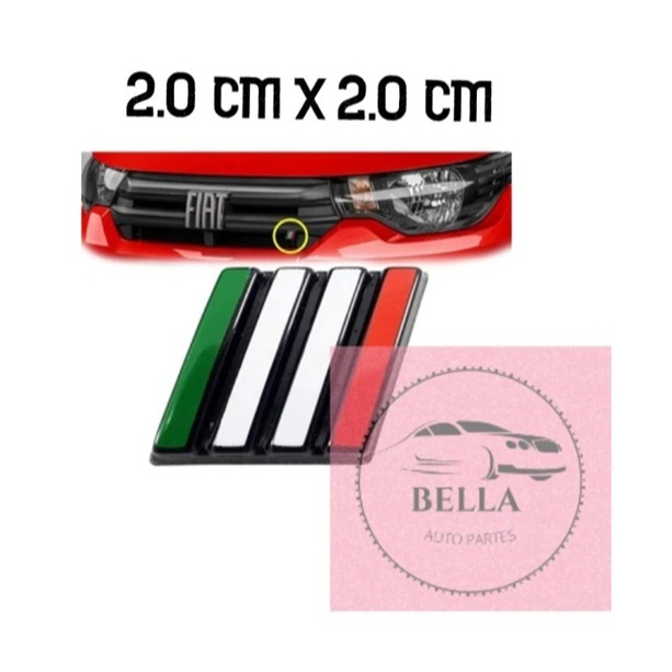 Emblema  Bandeira da Grade Radiador  Strada Toro Argo Cronos Mobi Pulse 2020/21 italia