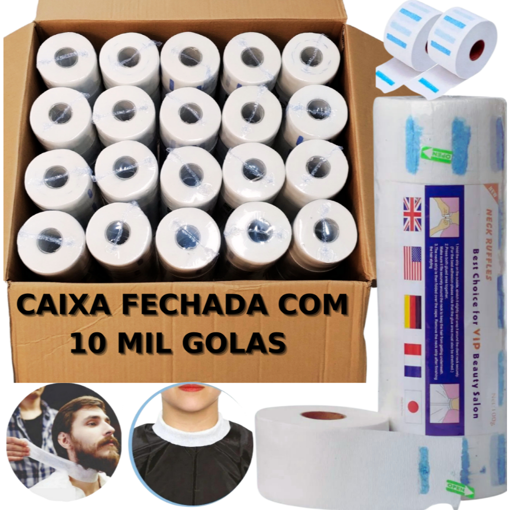 Gola Higiênica Para Barbearia Caixa Com 10 Mil Unidades