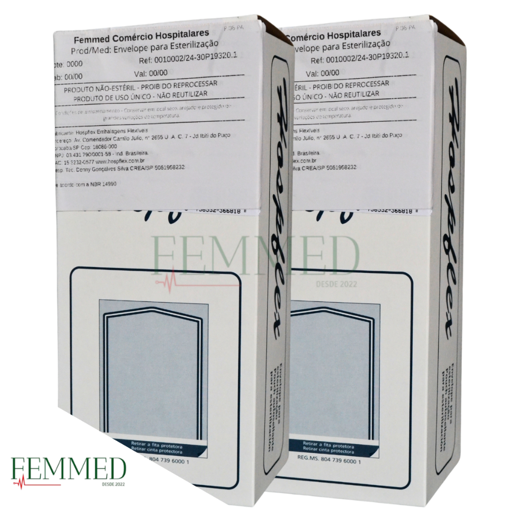 300 Envelopes para Esterilização 07cmX23cm Auto Selantes para Autoclave  - Hospflex em Oferta na Shopee