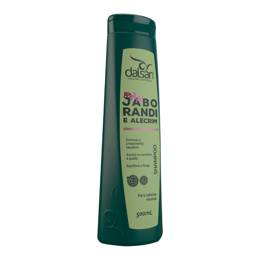Shampoo Jaborandi e alecrim 500 ml Linha Profissional Dalsan naturallis cosméticos controle oleosidade reduz queda em Oferta na Shopee