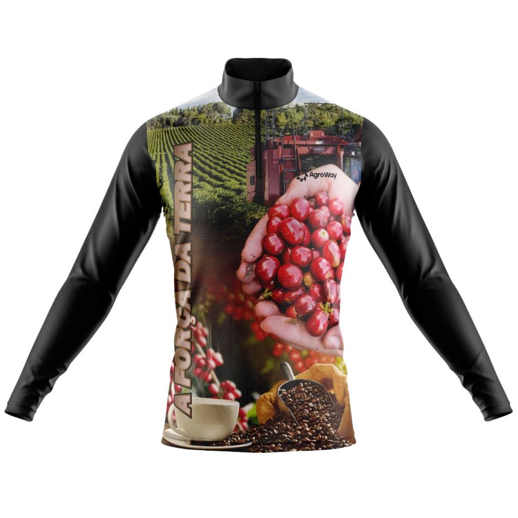 Camisa Camiseta Agro Proteção Solar UV Agricultura Café Blusa Manga Longa Masculina em Oferta na Shopee
