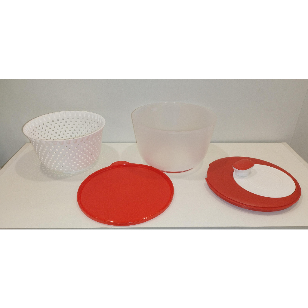 tupperware Centrifuga Plus 3,9 Litros Vermelha e Branca 👀💯