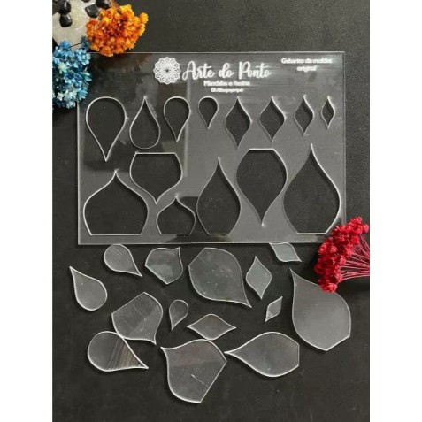 Régua Molde Gabarito para Mandalas em Oferta na Shopee