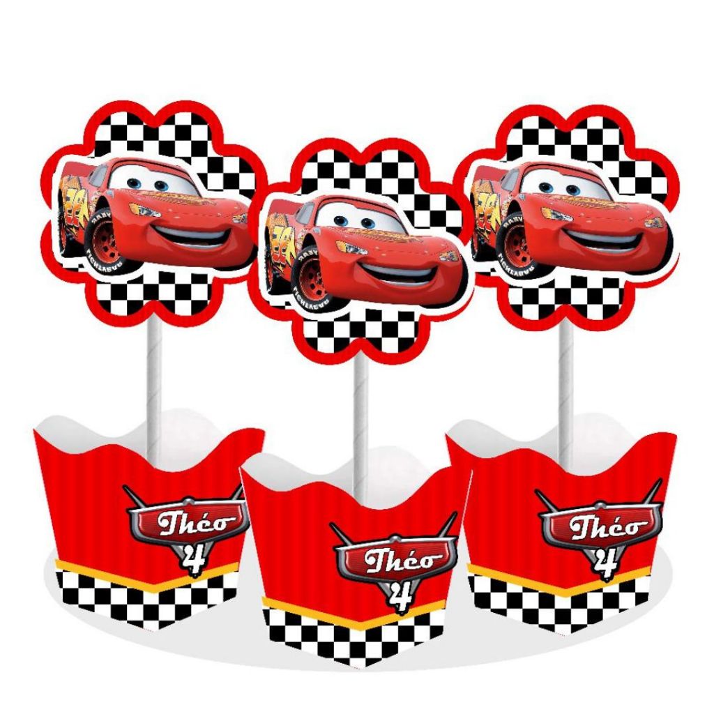 10 Centro de mesa, Cachepô, Arranjo de mesa personalizado Carros/carros disney em Oferta na Shopee