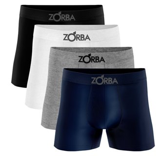 Promoção Kit 4 Cuecas Boxer Algodão Sem Costura Box Zorba Seamless Confortável em Oferta na Shopee