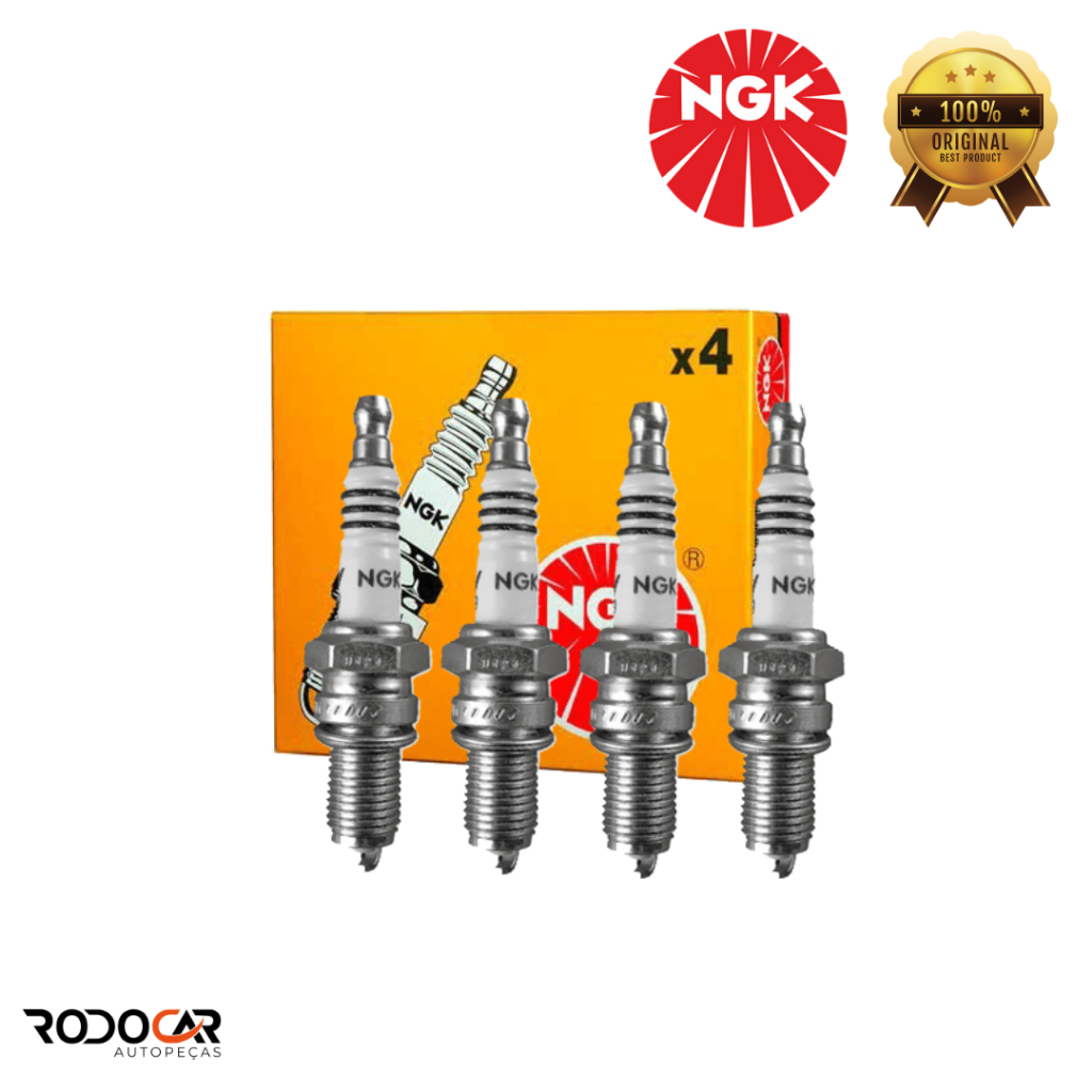 Jogo Velas de Ignição - March 206 Captur Clio Logan Sandero Duster - ORIGINAL NGK LZKAR7A-D