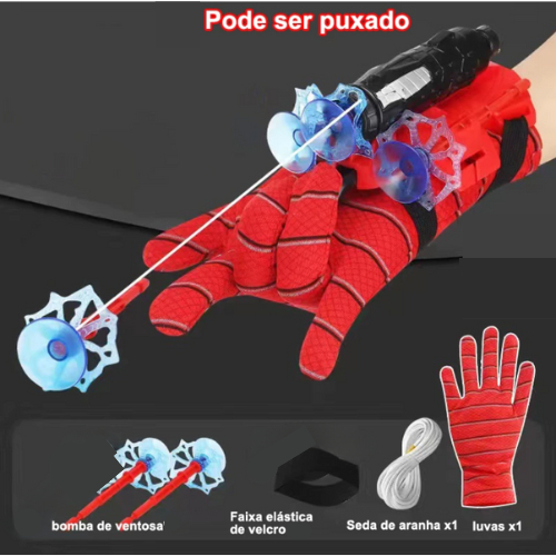 Luva Homem Aranha Lançador de Teia lança dardos Brinquedo Infantil