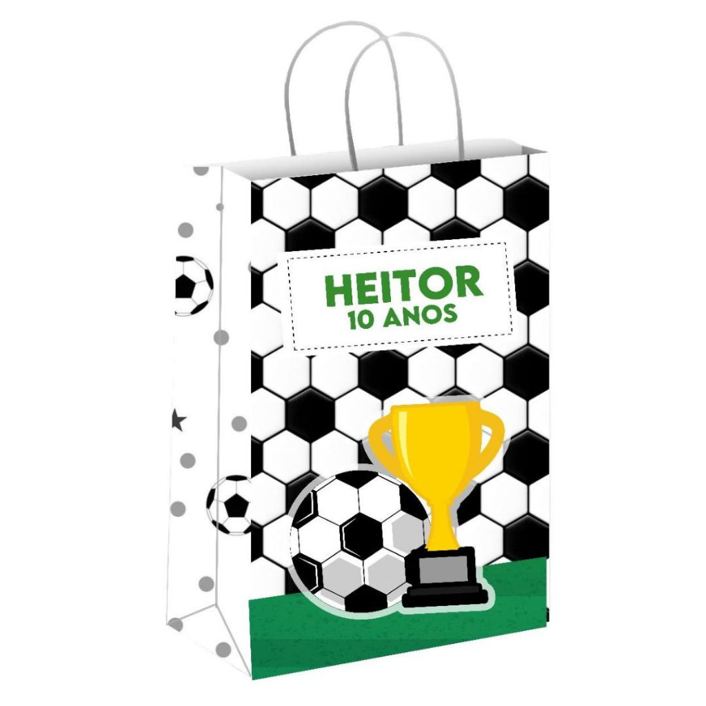 Sacolinhas Personalizadas -futebol em Oferta na Shopee