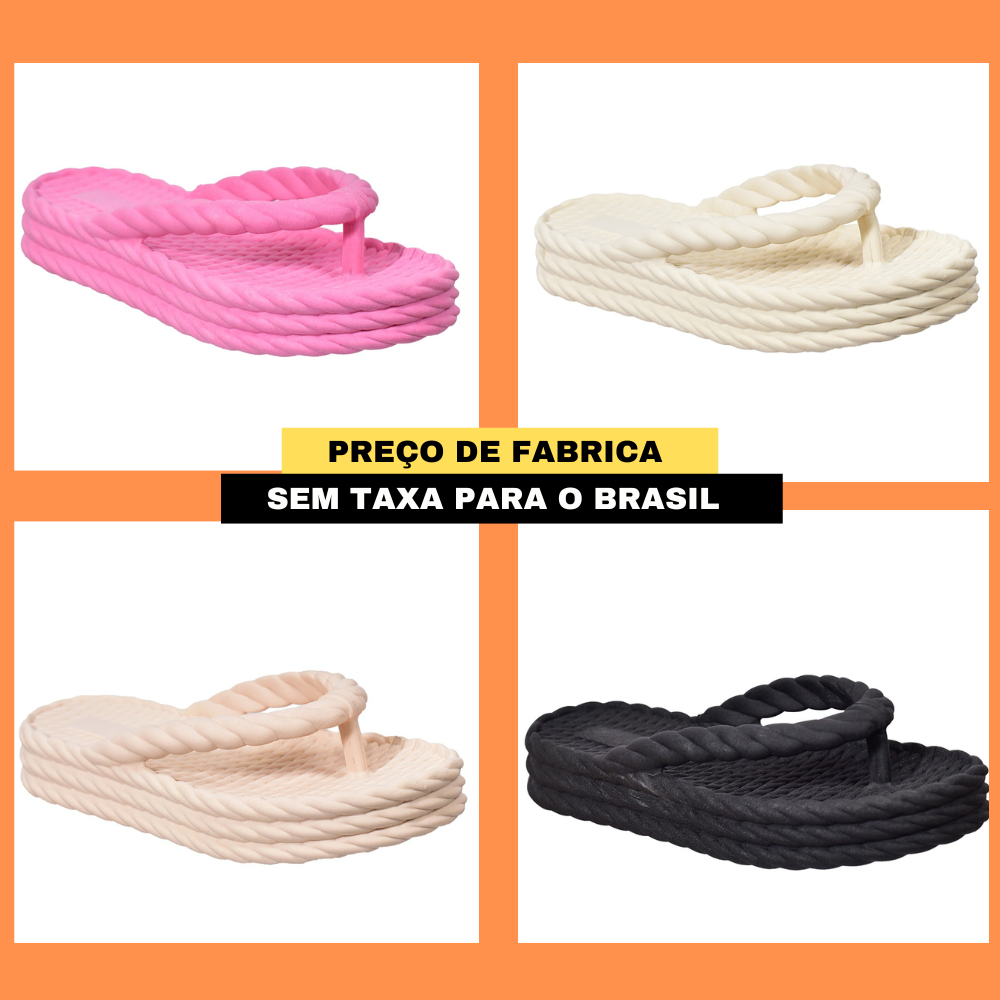 Chinelo Nuvem Trançado 3, Chinelo Brisa, Macio, Confortável, Nuvem Ortopédico Flip flop Plataforma