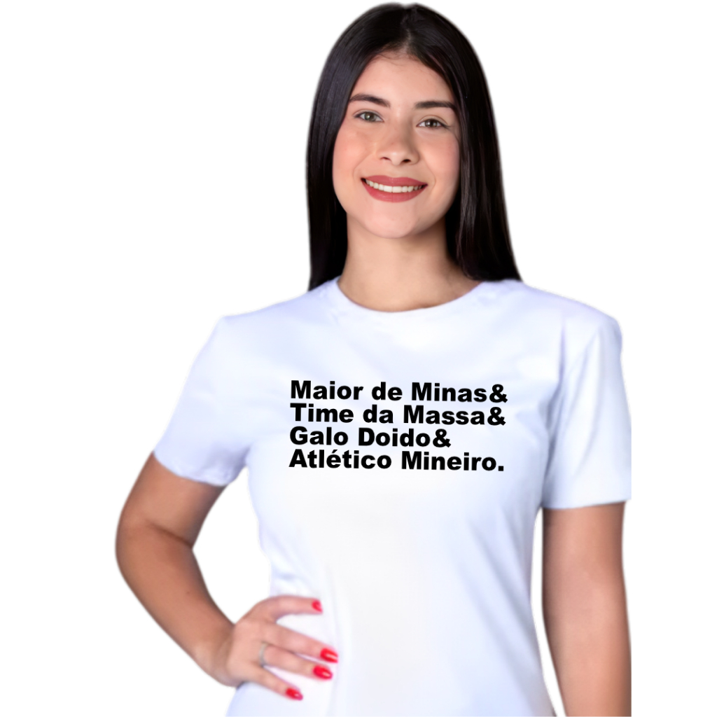 Camisa Poliéster Maior de Minas Time da Massa Galo Doido Atlético Mineiro Promoção Especial Oferta