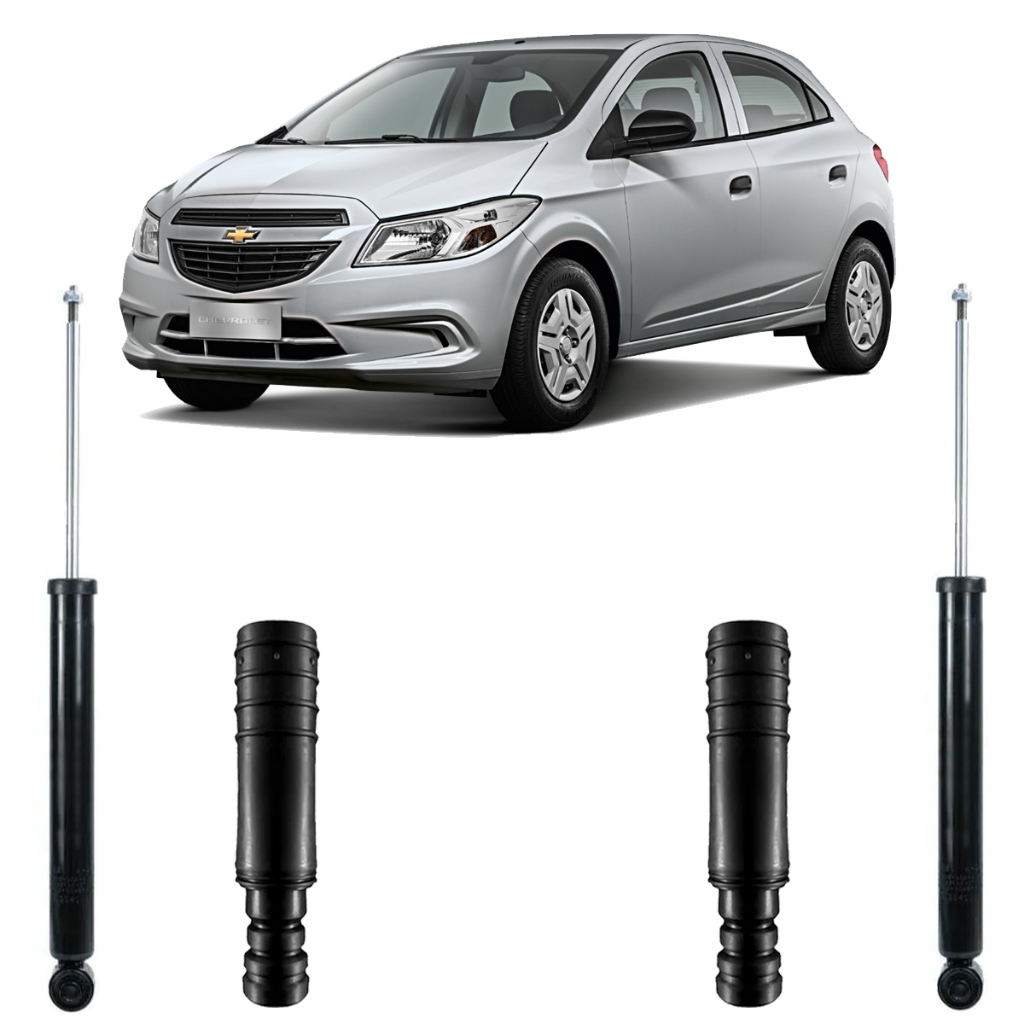 PAR AMORTECEDOR TRASEIRO + KIT BATENTE ONIX JOY 2013 A 2021