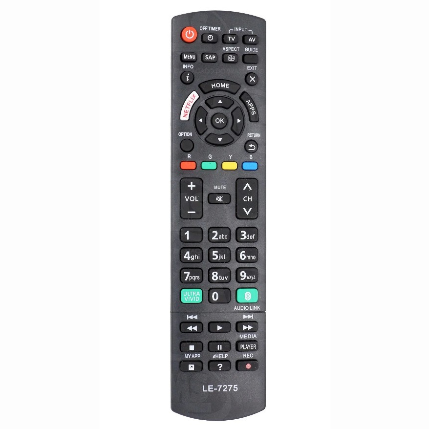 7275  Controle Remoto para TV SMART Panasonic TNQE299 TC-32FS600B TC-43FS630B em Oferta na Shopee