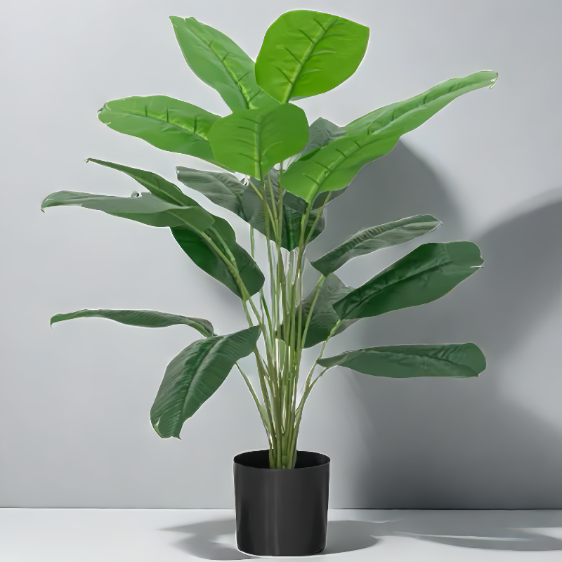 Planta de banana artificial 75CM 18 folhas arbusto decoração de casa