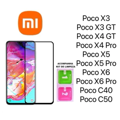 Película De Vidro Temperado 3D/9D Tela Para Xiaomi Redmi Poco X3 X3GT X4GT X4Pro X5 X5Pro X6 X6Pro C40 C50