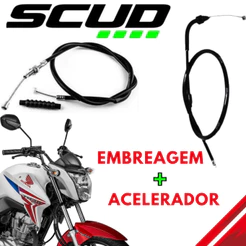 Cabo de Embreagem + Cabo Acelerador Titan 150 Mix- 2009-2013 Original Scud