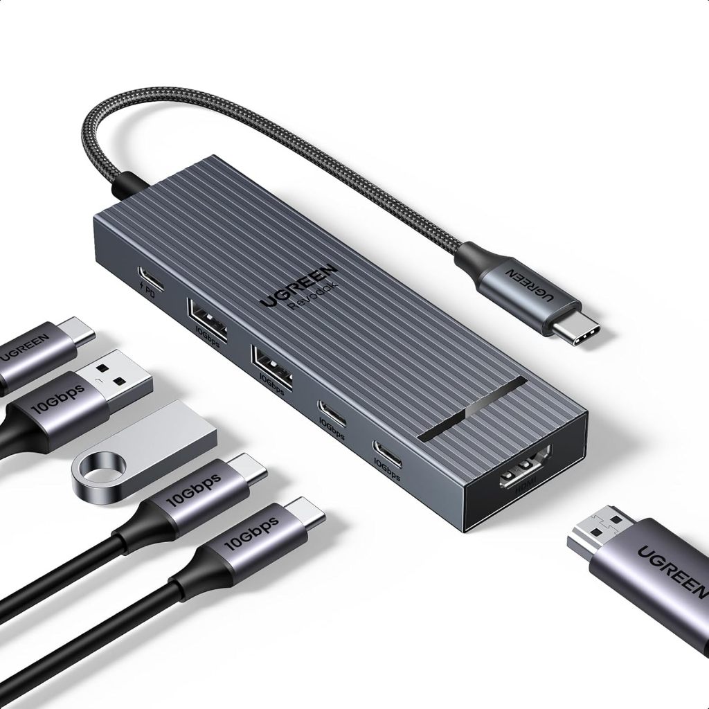 UGREEN Hub USB C 10 Gbps Adaptador USB 3.2 HDMI 4K 60Hz PD 100W compatível Galax