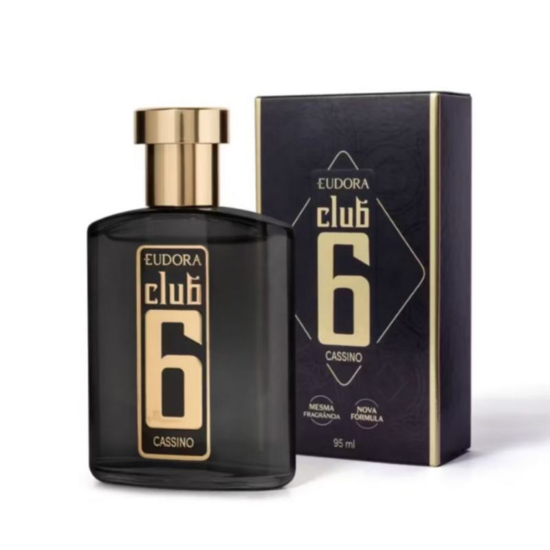 COLONIA PERFUME MASCULINO CLUB 6 CASSINO EUDORA 95 ML