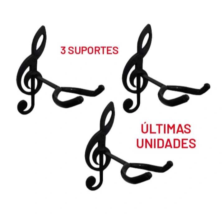 Imagem 3 Suportes para Violão de Parede; Guitarra; Uculelê; Baixo; Viola.