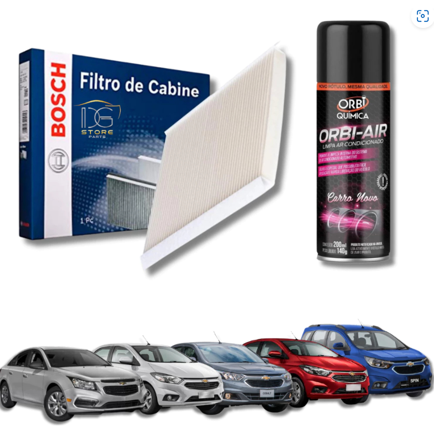 Filtro Ar Condicionado Gm Onix, Prisma, Cobalt, Cruze, Spin, Tracker, Joy, Sonic e Jac T80 - Bosch em Oferta na Shopee