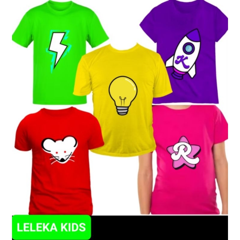 Camiseta infantil unissex Emilly Vick turma dos rosas Katlen void Leozin Robson Rato modinha manga curta em Oferta na Shopee