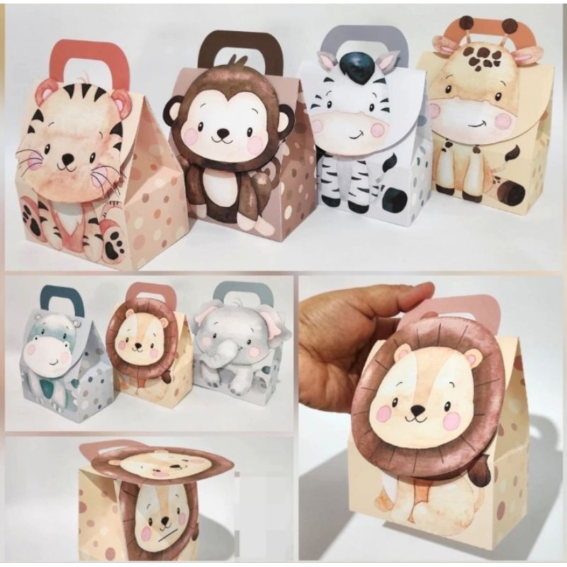 Caixa Mochila Safari | Lembrancinha Personalizada | Aniversário Infantil | Mochilinha Bolsinha Sacolinha