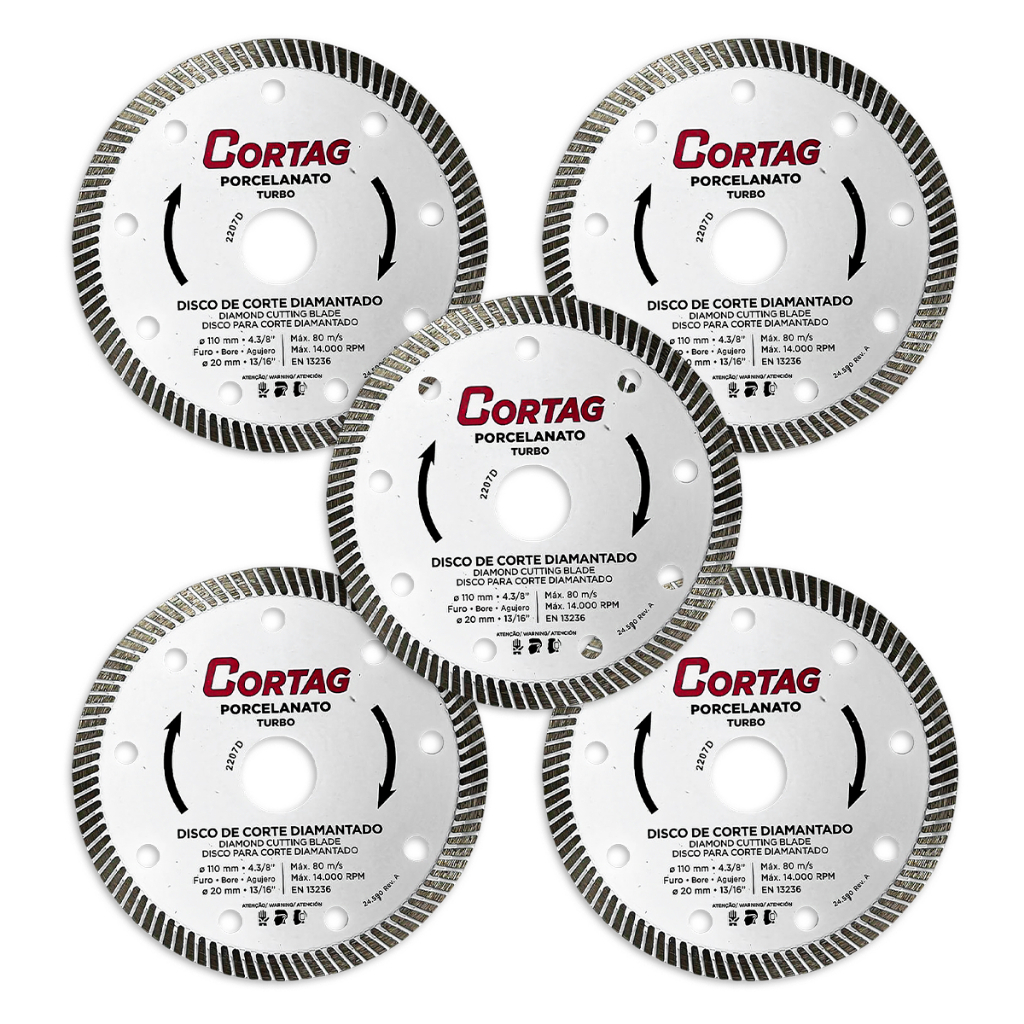 Disco Diamantado Cortag Turbo Porcelanato Para Makita Serra Mármore Piso Azulejo 110MM 60863 em Oferta na Shopee